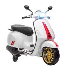 MOTO VESPA CLASICO CON RUEDINES BLANCA 33003
