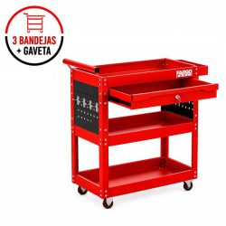 CARRO HERRAMIENTAS 3 BANDEJAS CON GAVETA FARGO TOOLS FT1576