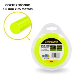 NYLON CORTE DESBROZADORA REDONDO 1.6MMX25M TAKUMA TK309
