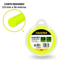 NYLON CORTE DESBROZADORA REDONDO 3.0MMX56M TAKUMA TK311