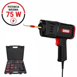 SOLDADOR DE PLASTICO DIGITAL 75W CON ACCESORIOS FARGO TOOLS FT1570