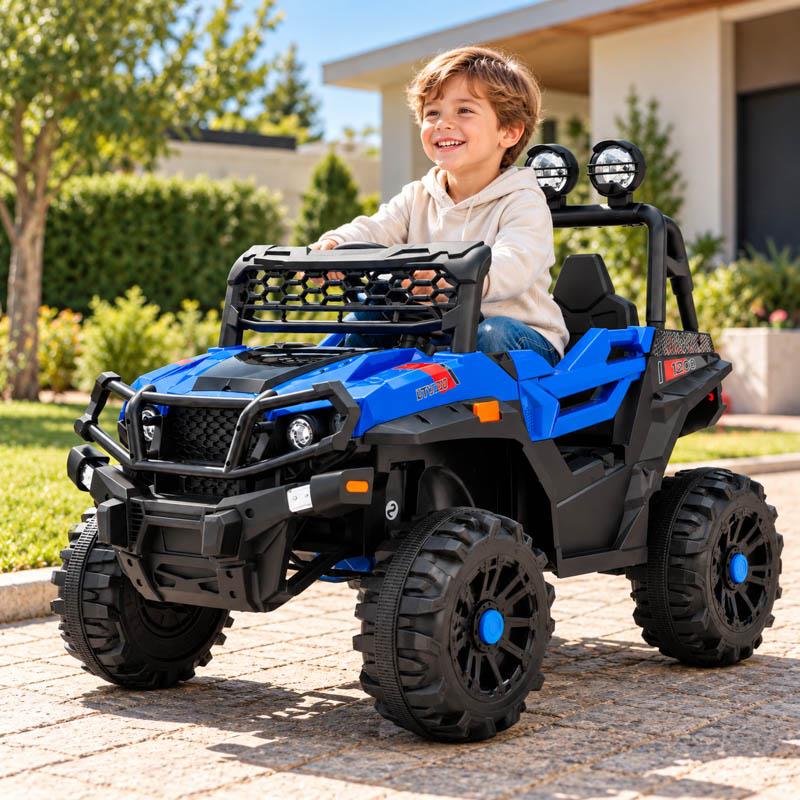 COCHE ELECTRICO INFANTIL TODOTERRENO AZUL 12V 7AH 4 MOTORES 62582 - Imagen 6