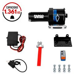 WINCHE ELECTRICO CONTROL REMOTO 12V 1.361KGS FARGO TOOLS FT1586