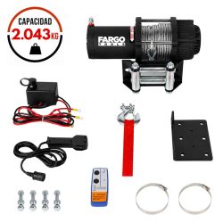 WINCHE ELECTRICO CONTROL REMOTO 12V 2.043KGS FARGO TOOLS FT1587