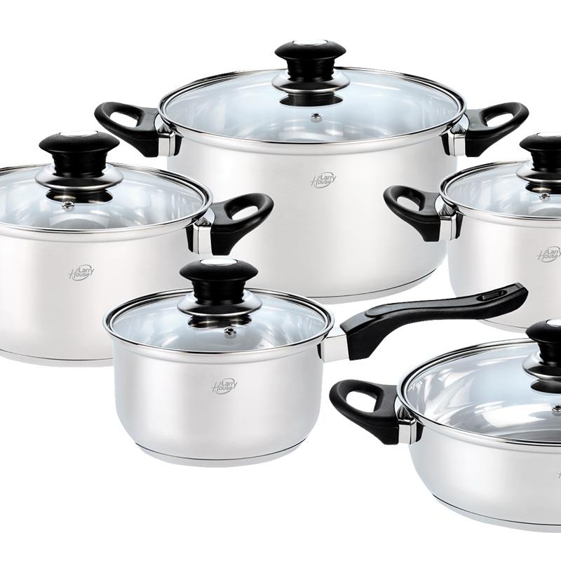 BATERIA DE COCINA INOX SERIE JULIANA 10PCS LARRYHOUSE LH2281 - Imagen 2
