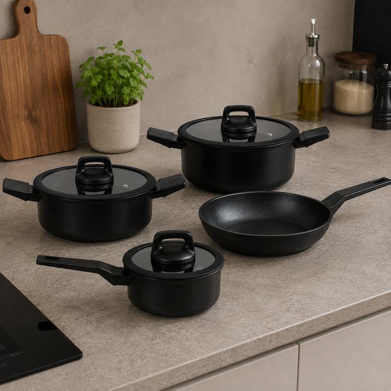 BATERIA DE COCINA SERIE BLACK 7PCS LARRYHOUSE LH2409 - Imagen 8