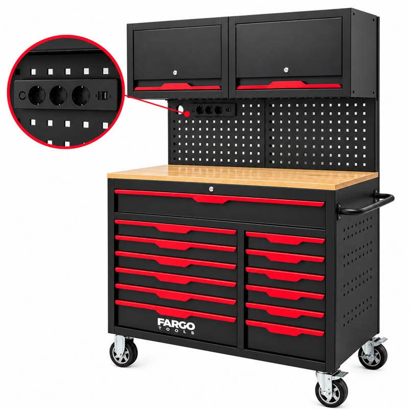CARRO HERRAMIENTAS XXL CON PANEL 471PCS 170X105X48CM FARGO TOOLS FT1592 - Imagen 5