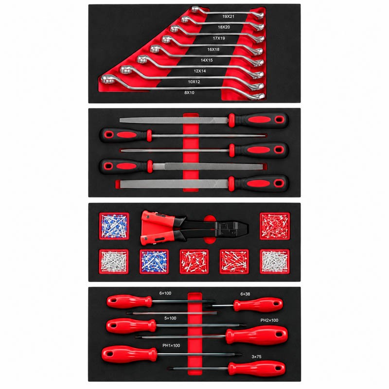 CARRO HERRAMIENTAS XXL CON PANEL 471PCS 170X105X48CM FARGO TOOLS FT1592 - Imagen 9