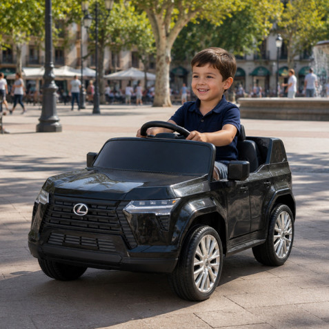 COCHE INFANTIL A BATERIA CON CONTROL REMOTO LEXUS GX550 NEGRO 33022 - Imagen 6
