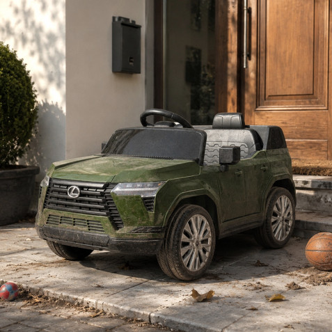 COCHE INFANTIL A BATERIA CON CONTROL REMOTO LEXUS GX550 VERDE 33023 - Imagen 5